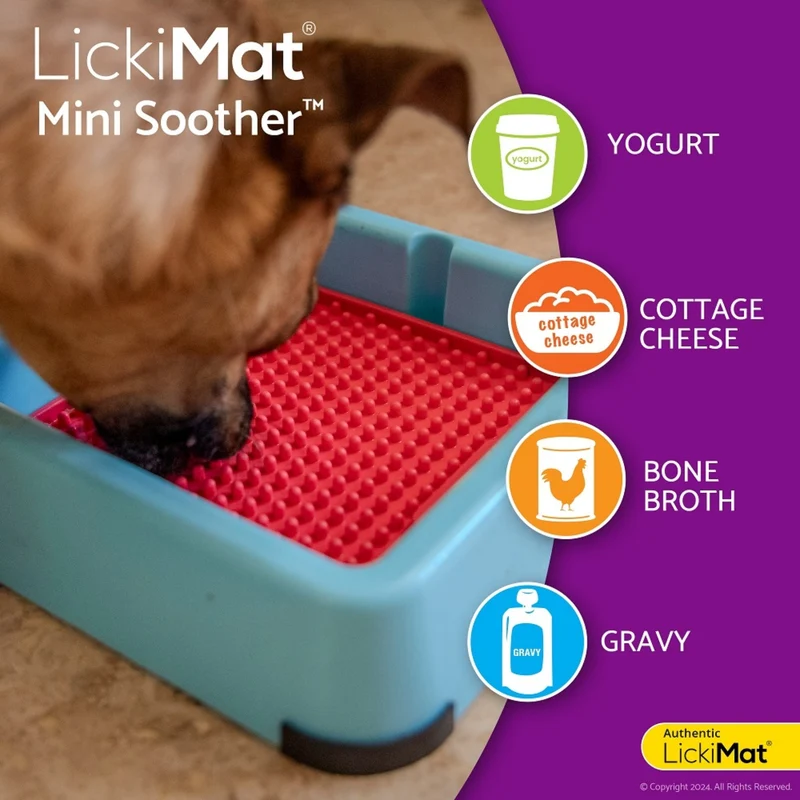 LickiMat Mini Soother – Die clevere Schleckmatte für kleine Hunde: Weniger Stress, mehr Ruhe & langsameres Fressen in einem