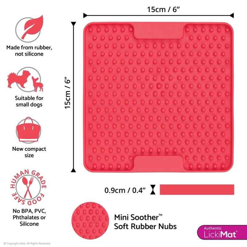 LickiMat Mini Soother – Die clevere Schleckmatte für kleine Hunde: Weniger Stress, mehr Ruhe & langsameres Fressen in einem