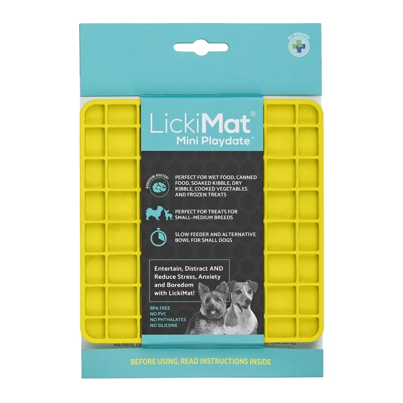 LickiMat Mini Playdate – Die beruhigende Anti-Stress Schleckmatte für kleine & mittelgroße Hunde | Slow Feeding, mentale Auslastung & pure Entspannung