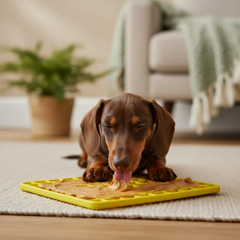 LickiMat Mini Playdate – Die beruhigende Anti-Stress Schleckmatte für kleine & mittelgroße Hunde | Slow Feeding, mentale Auslastung & pure Entspannung