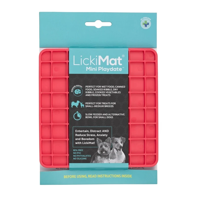 LickiMat Mini Playdate – Die beruhigende Anti-Stress Schleckmatte für kleine & mittelgroße Hunde | Slow Feeding, mentale Auslastung & pure Entspannung