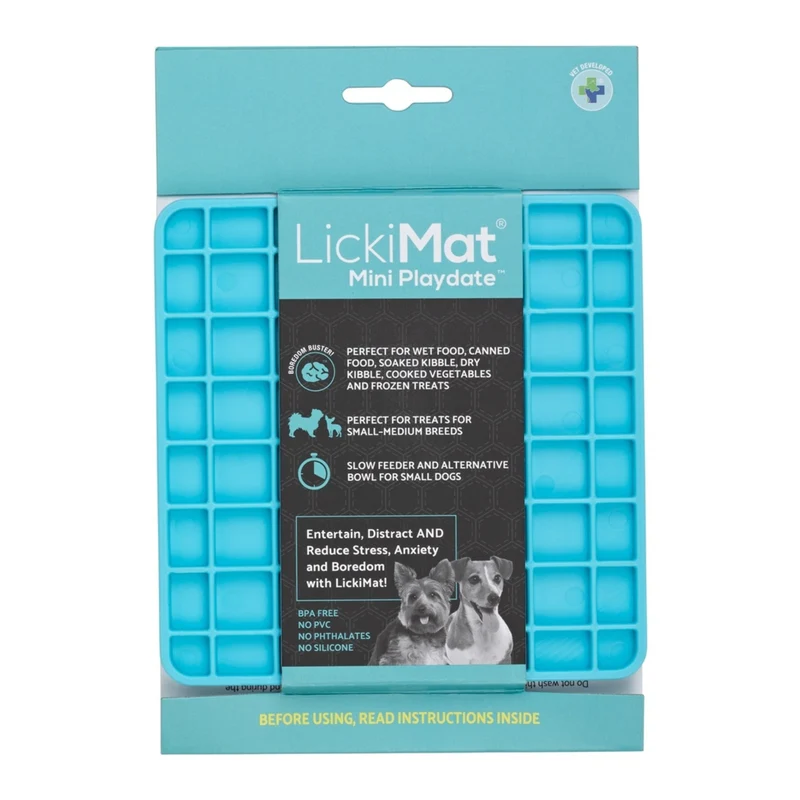 LickiMat Mini Playdate – Die beruhigende Anti-Stress Schleckmatte für kleine & mittelgroße Hunde | Slow Feeding, mentale Auslastung & pure Entspannung