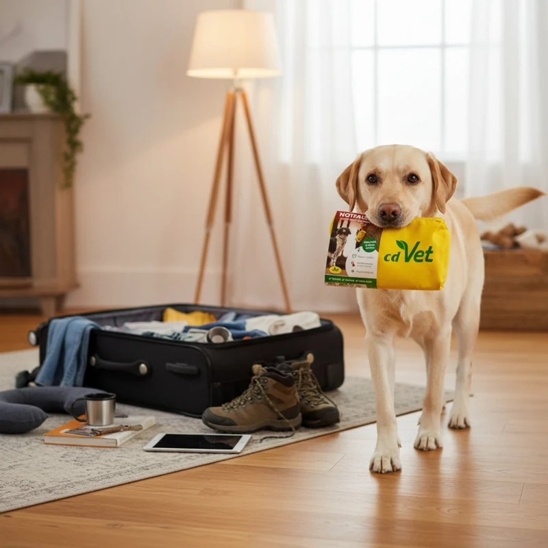 cdVet Notfall-Set für unterwegs – Erste Hilfe für Hunde bei Durchfall, Wunden, Magenproblemen & Augenpflege