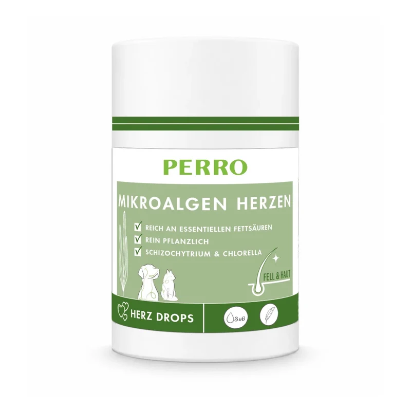 Perro Mikroalgen Herzen – Natürliche Nahrungsergänzung für Hunde & Katzen | Für strahlendes Fell, starke Abwehrkräfte & gesunde Verdauung