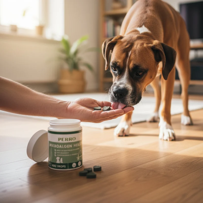 Perro Mikroalgen Herzen – Natürliche Nahrungsergänzung für Hunde & Katzen | Für strahlendes Fell, starke Abwehrkräfte & gesunde Verdauung
