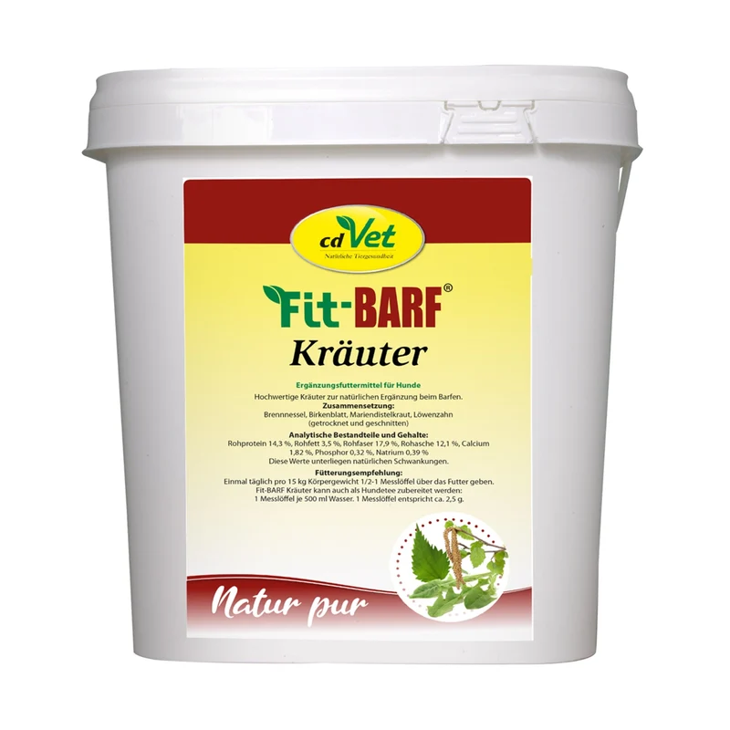 cdVet Fit-BARF Kräuter – Natürliche Kräutermischung für eine ausgewogene & nährstoffreiche Rohfütterung von Hund & Katze