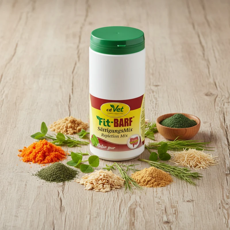 cdVet Fit-BARF SättigungsMix – Die natürliche Sattmacher-Beilage für gesundes, artgerechtes BARFen – Optimale Nährstoffversorgung & ausgeglichene Verdauung für deinen Hund