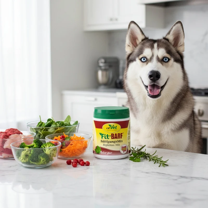 cdVet Fit-BARF SättigungsMix – Die natürliche Sattmacher-Beilage für gesundes, artgerechtes BARFen – Optimale Nährstoffversorgung & ausgeglichene Verdauung für deinen Hund
