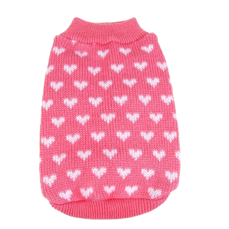 Silvercell Pets Puppy Dogs Clothes Jacket Little Heart Knit Sweater Coat