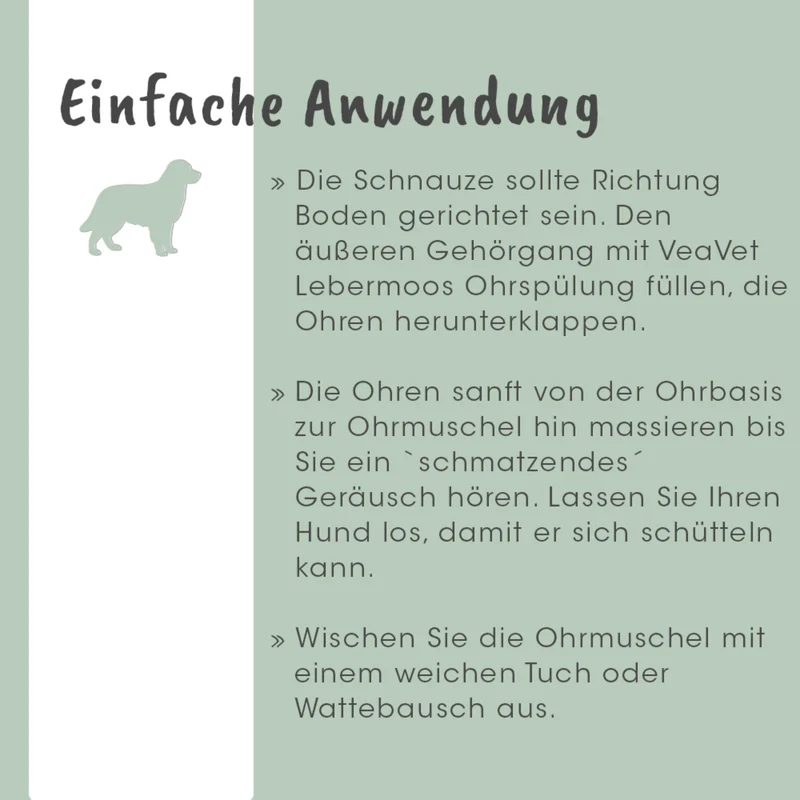cdVet VeaVet Lebermoos Ohrspülung – Natürliche Ohrreinigung für Hunde gegen Juckreiz, Schmutz & Bakterien