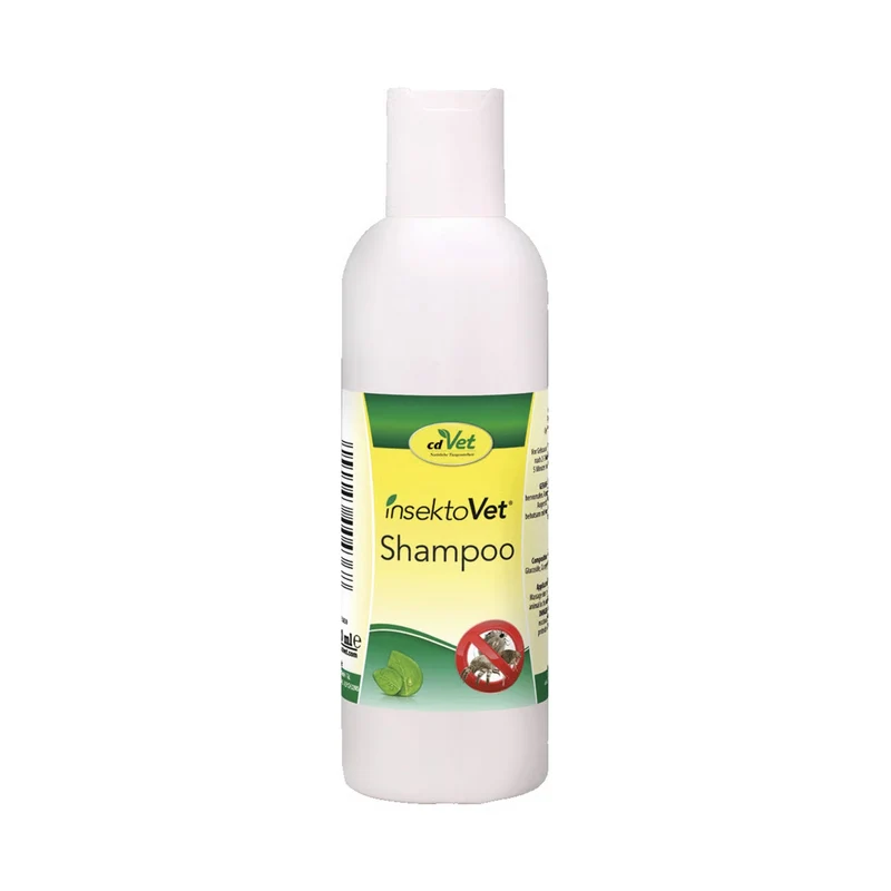 cdVet insektoVet Shampoo – Natürliches Anti-Parasiten-Shampoo gegen Flöhe, Milben & Zecken für Hunde, Katzen & Pferde