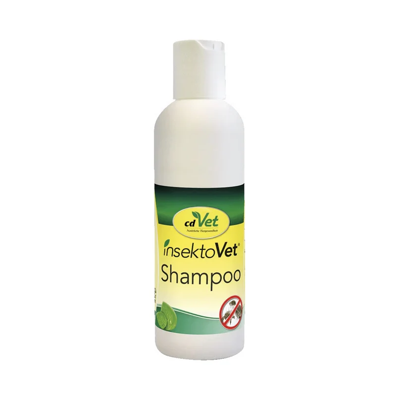 cdVet insektoVet Shampoo – Natürliches Anti-Parasiten-Shampoo gegen Flöhe, Milben & Zecken für Hunde, Katzen & Pferde
