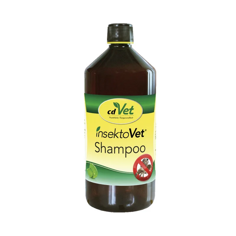 cdVet insektoVet Shampoo – Natürliches Anti-Parasiten-Shampoo gegen Flöhe, Milben & Zecken für Hunde, Katzen & Pferde