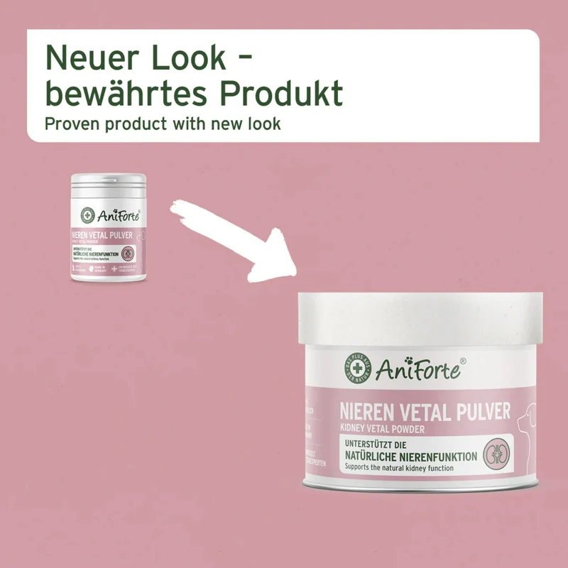 AniForte Nieren Vetal Pulver für Hunde – Natürliche Nierenunterstützung mit Kräutern & Cordyceps