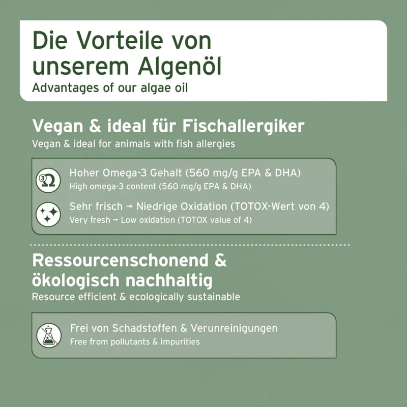AniForte Algenöl für Hunde – Natürliche Omega-3 Quelle für Haut & Fell
