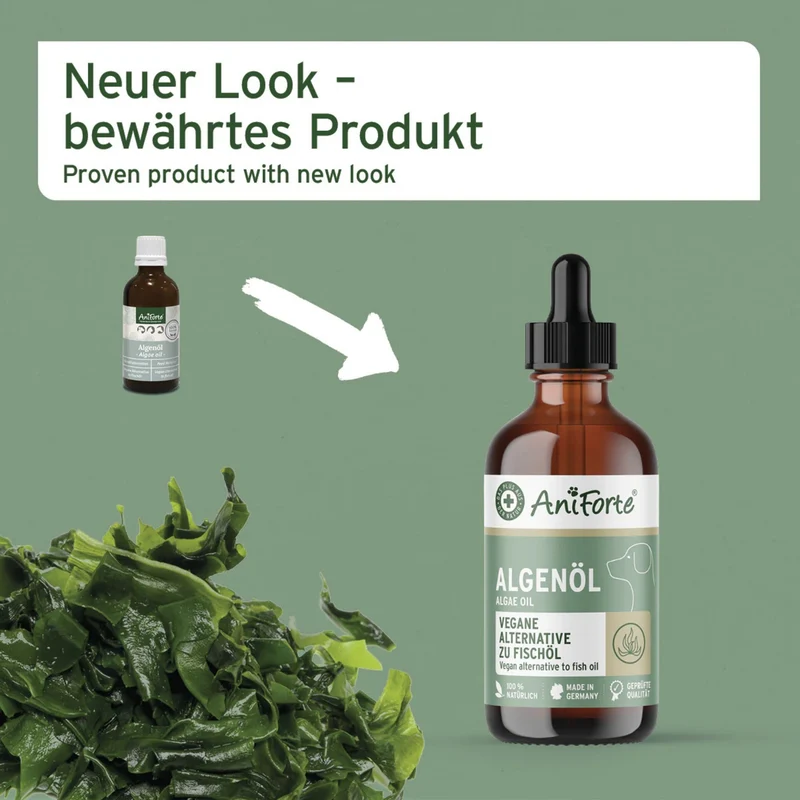 AniForte Algenöl für Hunde – Natürliche Omega-3 Quelle für Haut & Fell