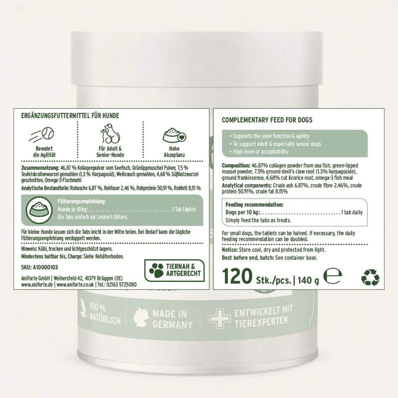 AniForte Beweglichkeit & Vitalität 2-in-1 Set – Natürliche Gelenkunterstützung & Energie für aktive Hunde