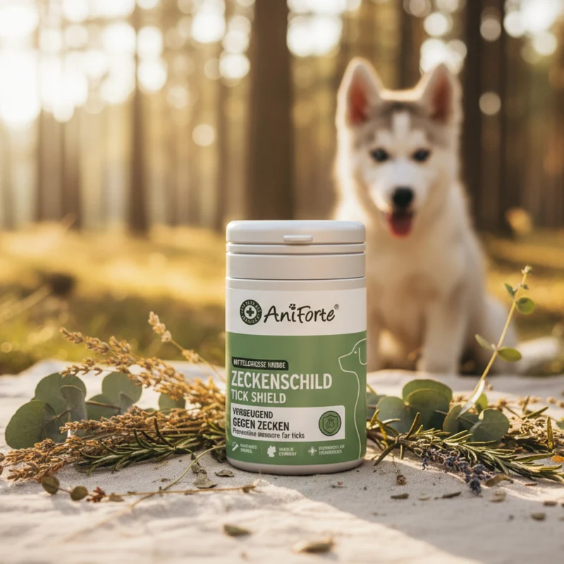 AniForte ZeckenSchild Kapseln für Hunde – Natürlicher Zeckenschutz mit Bierhefe & Vitamin B-Komplex für starke Hautbarriere und Abwehrkraft