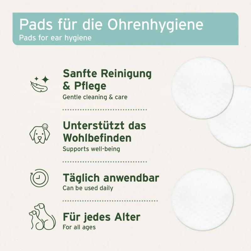 AniForte Ohren-Reinigungspads für Hunde – Sanfte & natürliche Ohrenpflege gegen Juckreiz, Geruch & Verschmutzung