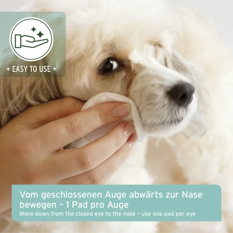 AniForte Augen-Reinigungspads für Hunde & Katzen – Sanfte Pflege bei Tränenflecken, Verkrustungen & gereizten Augen