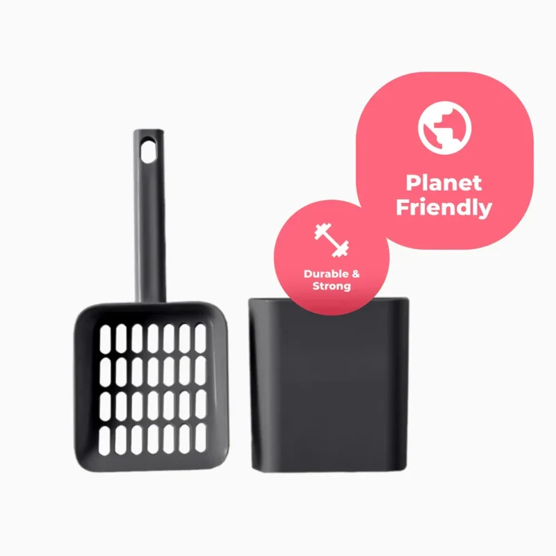 Nachhaltige Katzentoilette HOOPO® Poh | 100% recycelt | Grau