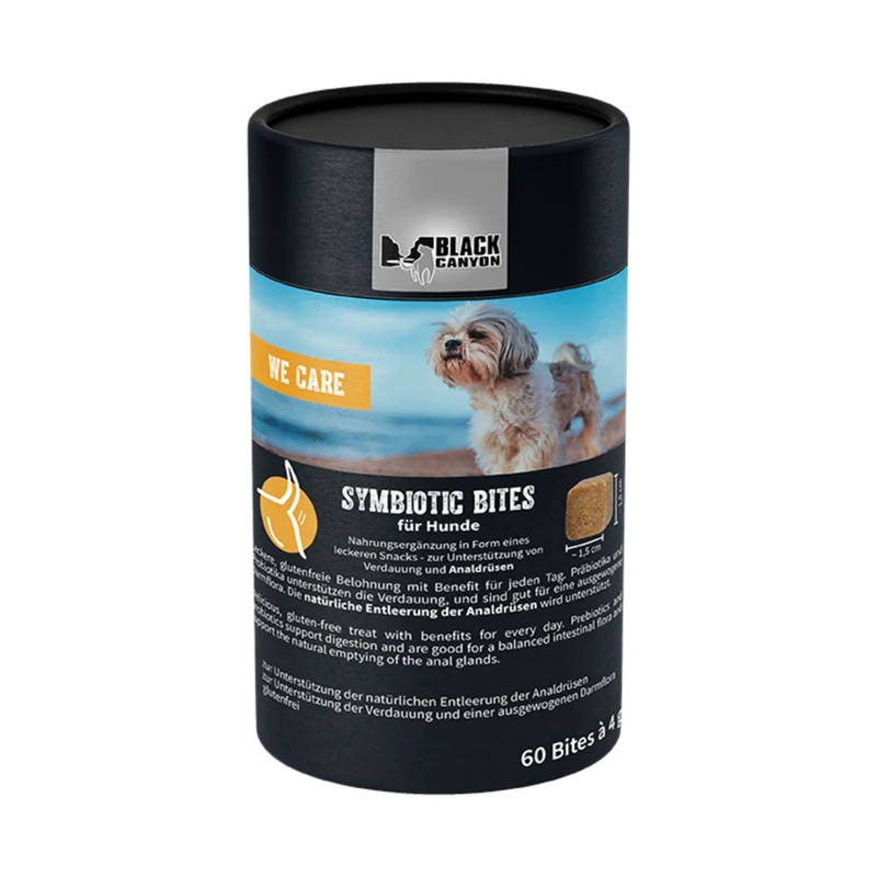 Black Canyon we care Symbiotic Bites – Glutenfreie Darmgesundheit-Snacks für Hunde mit Präbiotika & Probiotika
