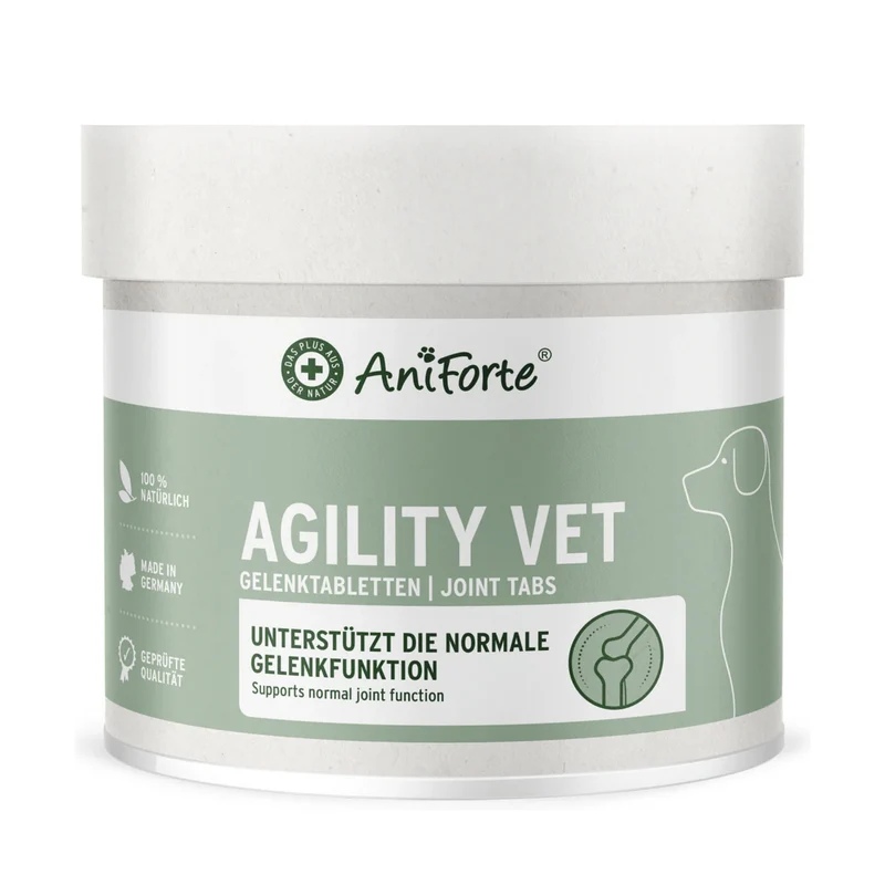 AniForte AgilityVET Gelenktabletten – Natürliche Gelenkunterstützung für aktive Hunde mit Kollagen & Grünlippmuschel