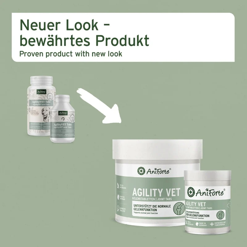 AniForte AgilityVET Gelenktabletten – Natürliche Gelenkunterstützung für aktive Hunde mit Kollagen & Grünlippmuschel