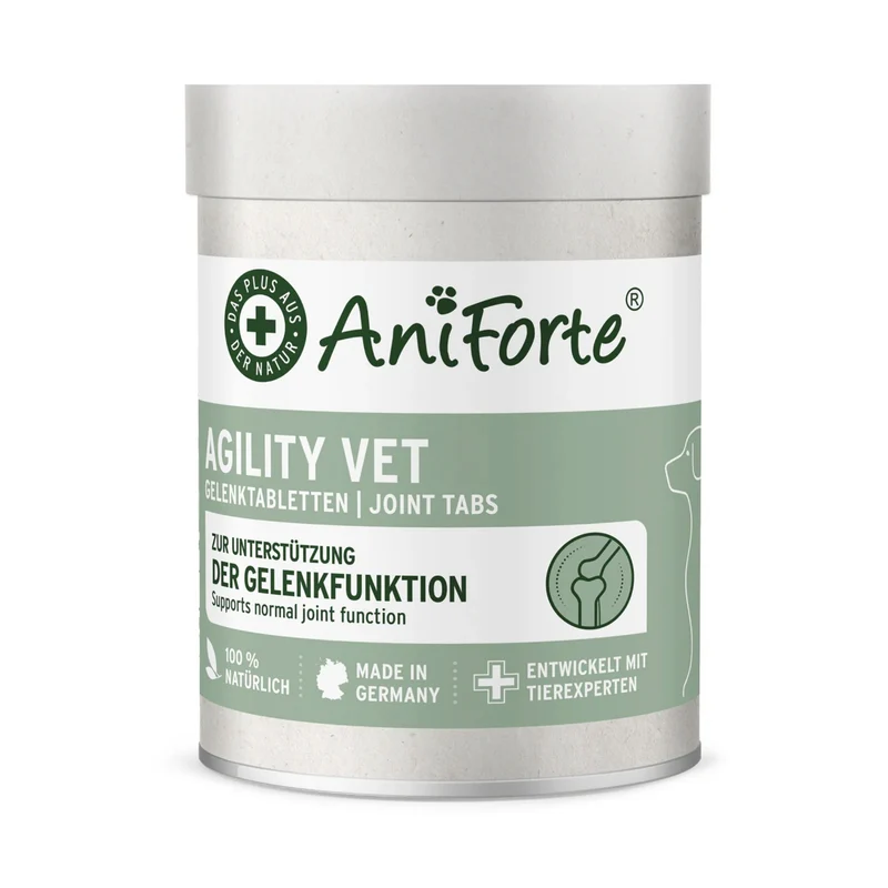 AniForte AgilityVET Gelenktabletten – Natürliche Gelenkunterstützung für aktive Hunde mit Kollagen & Grünlippmuschel