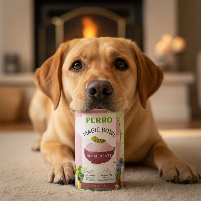 Perro Magic Bowl Nimmersatt – Insekten, Kartoffel & Pastinake | Getreidefrei & Hypoallergen | Premium Nassfutter für ausgewachsene Hunde
