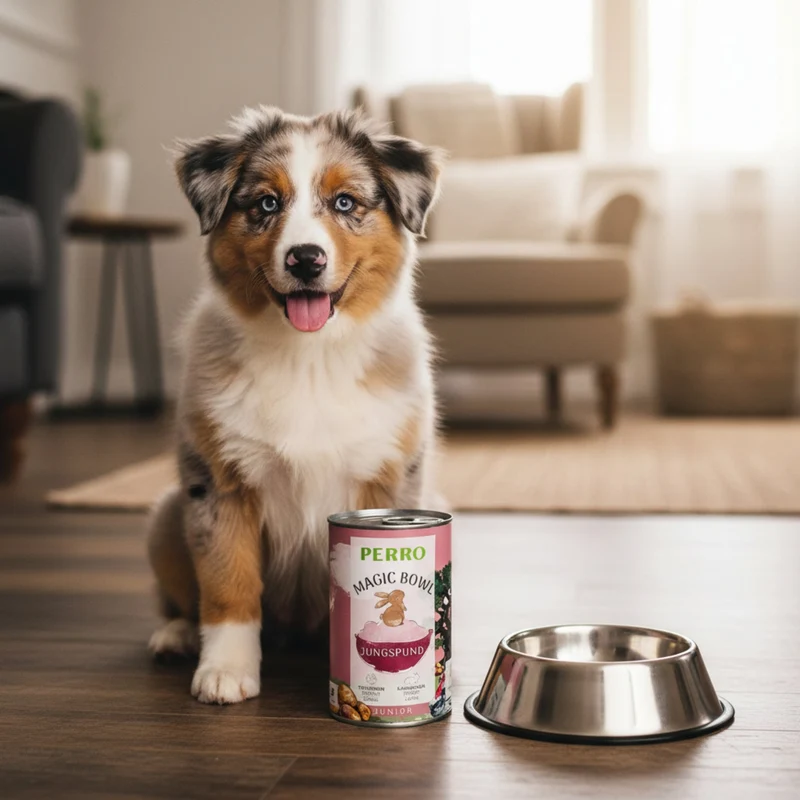 Perro Magic Bowl Jungspund – Saftiges Nassfutter mit Truthahn & Kaninchen für Welpen & Junghunde | Getreidefrei, Magenfreundlich & Rundum Ausgewogen