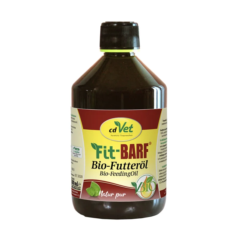 cdVet Fit-BARF Bio-Futteröl – Premium Omega-3 & Omega-6 Ergänzung für natürliche BARF-Ernährung bei Hunden & Katzen