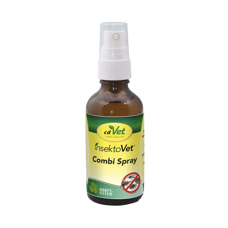 cdVet insektoVet Combi Spray – Natürlicher Insektenschutz für Hunde, Katzen & Kleintiere mit pflanzlichen Wirkstoffen