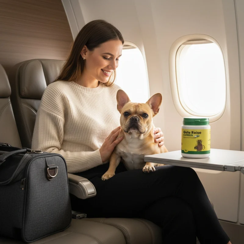 cdVet Gute Reise Kapseln – Natürliche Hilfe gegen Reiseübelkeit, Stress & Nervosität bei Hunden – Pflanzliche Beruhigung für entspannte Autofahrten, Urlaub & Tierarztbesuche