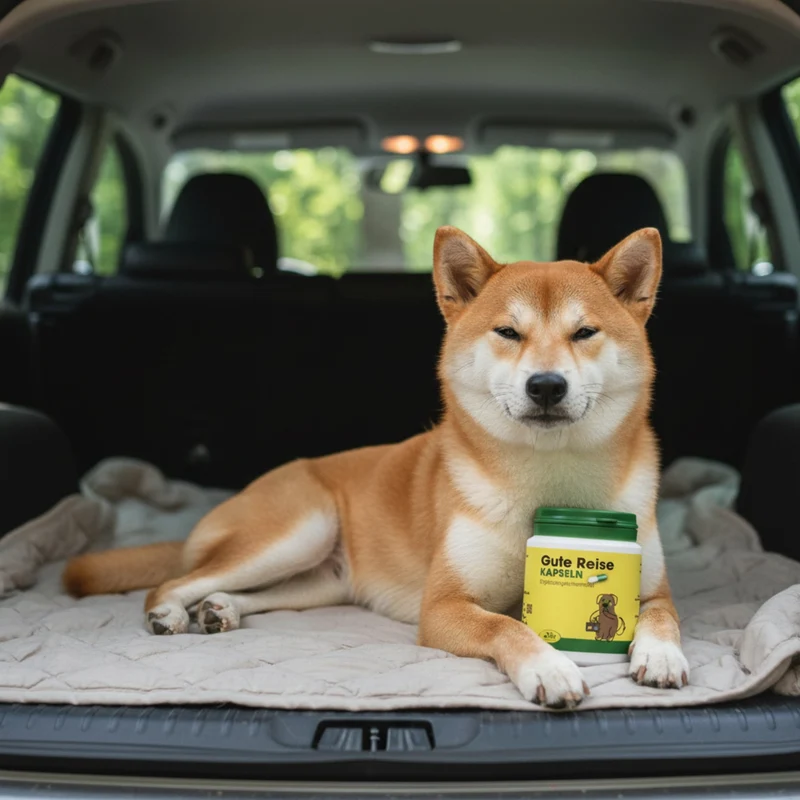 cdVet Gute Reise Kapseln – Natürliche Hilfe gegen Reiseübelkeit, Stress & Nervosität bei Hunden – Pflanzliche Beruhigung für entspannte Autofahrten, Urlaub & Tierarztbesuche
