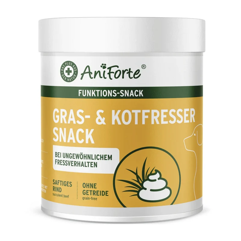 AniForte Gras- & Kotfresser Snack – Natürliche Kräutermischung gegen Kotfressen & Grasfressen bei Hunden