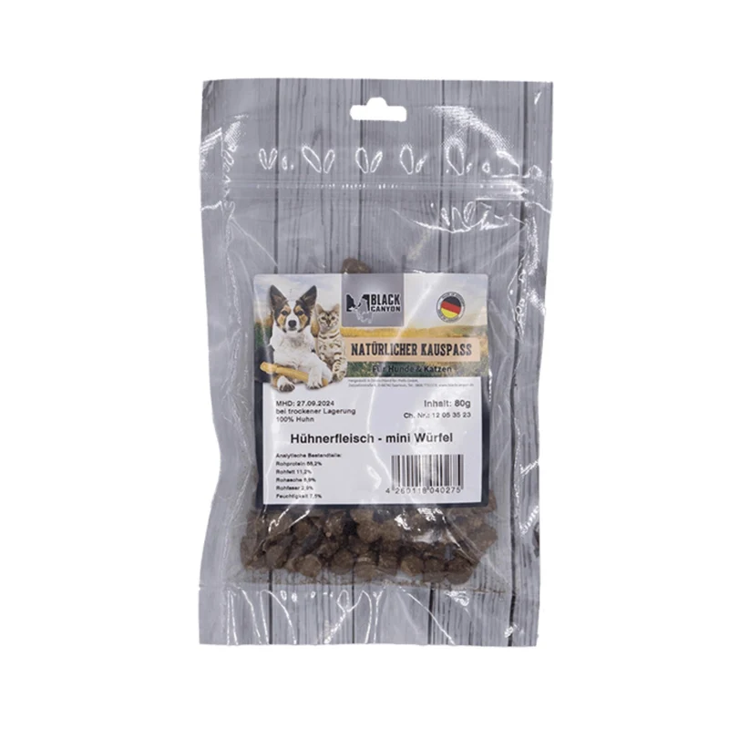 Black Canyon Hühnerfleisch Mini Würfel – Premium Kausnack für Training & Belohnung