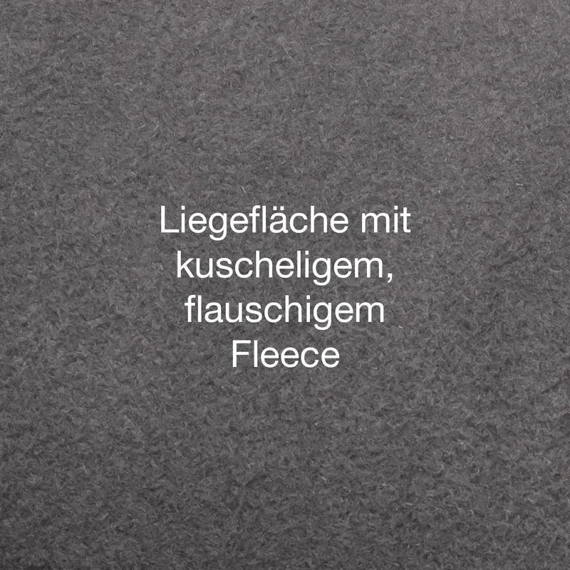 Orthopädisches Hundebett Zürich von HOUND&NATURE | Fleece-Seite | Recycelte Materialien | Oeko-Tex® Standard | Grau