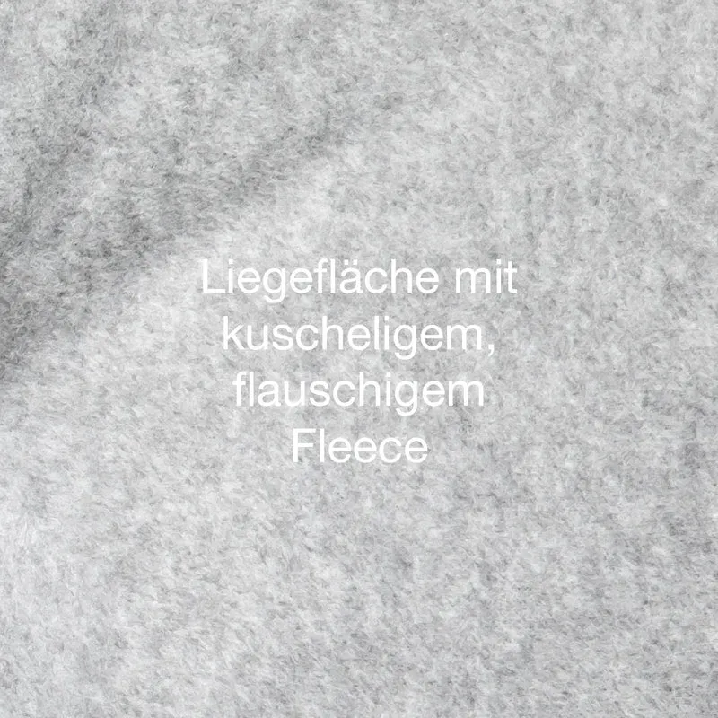 Orthopädisches Hundebett Zürich von HOUND&NATURE | Fleece-Seite | Recycelte Materialien | Oeko-Tex® Standard | Hellgrau