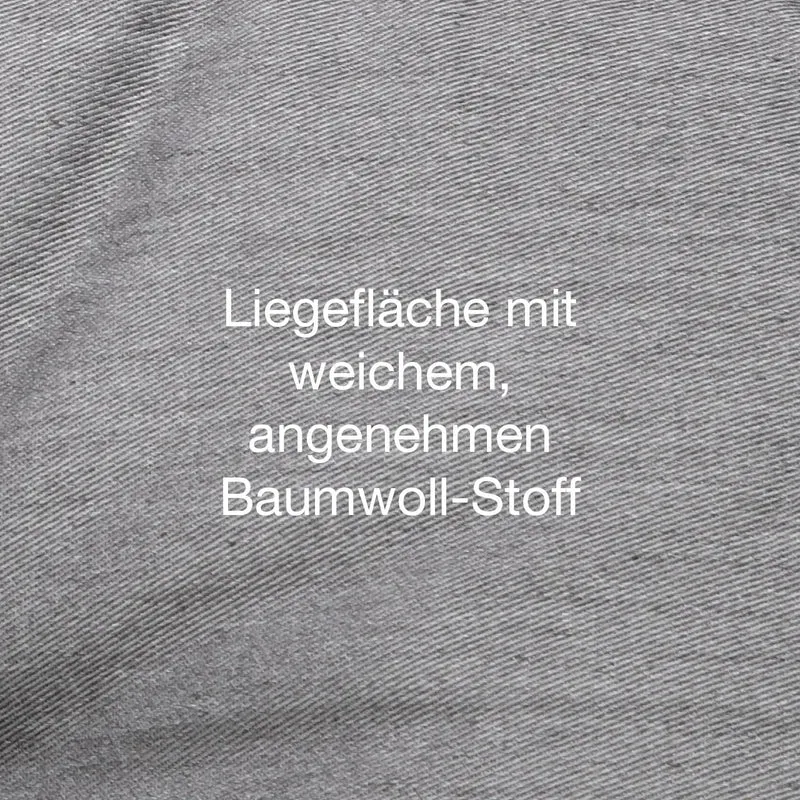 Orthopädisches Hundebett Zürich von HOUND&NATURE | Fleece-Seite | Recycelte Materialien | Oeko-Tex® Standard | Hellgrau