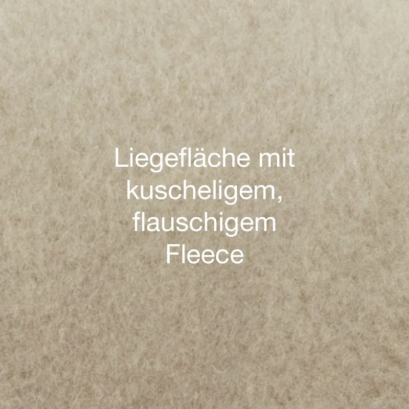 Orthopädisches Hundebett Zürich von HOUND&NATURE | Fleece-Seite | Recycelte Materialien | Oeko-Tex® Standard | Taupe