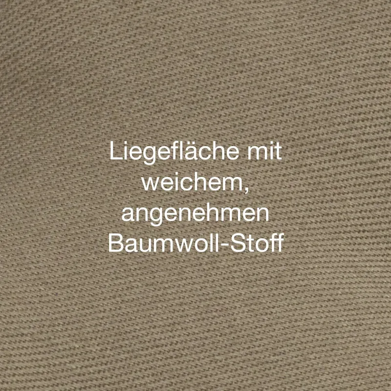 Orthopädisches Hundebett Zürich von HOUND&NATURE | Fleece-Seite | Recycelte Materialien | Oeko-Tex® Standard | Taupe