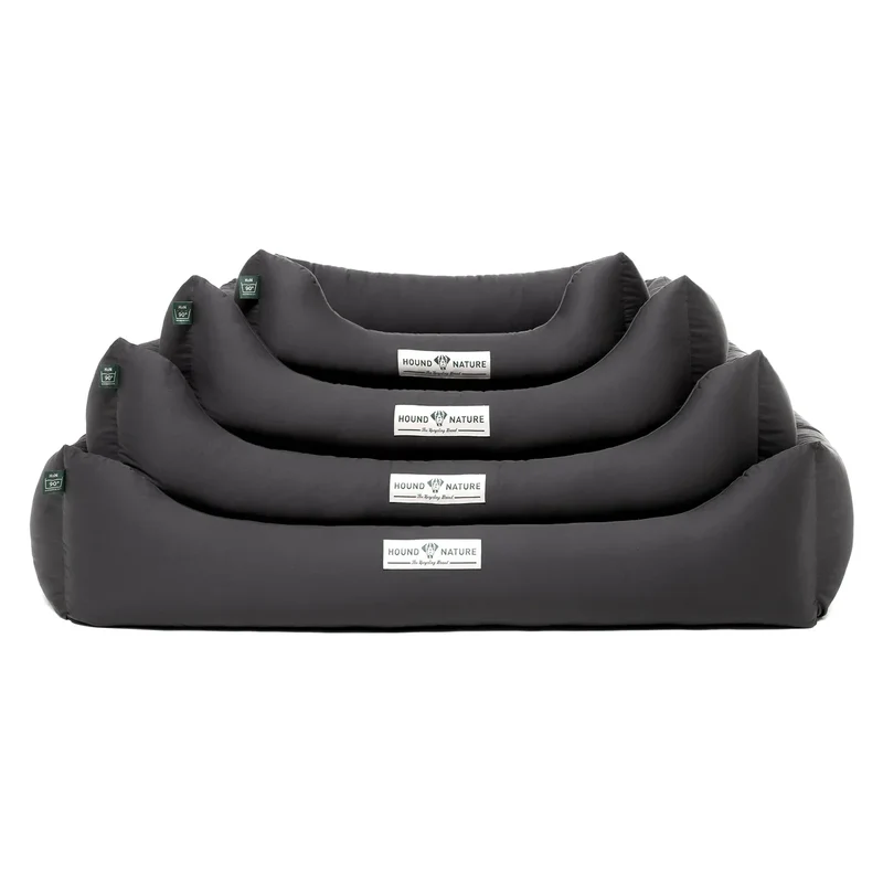 Orthopädisches Hundebett Zermatt von HOUND&NATURE | Recycelte Materialien | Oeko-Tex® Standard | Grau