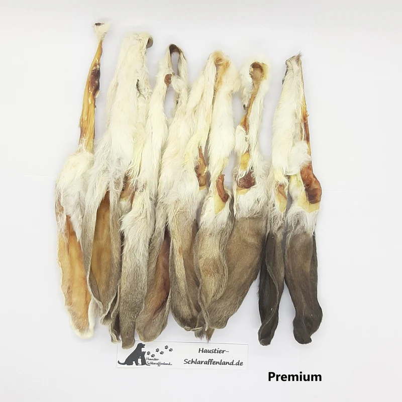 Kaninchen-Ohren mit Fell Premium Qualität