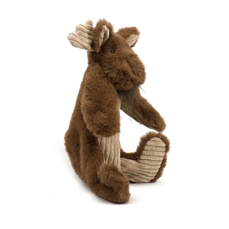 HuggleHounds X-Brace Maple Moose – Extra robustes Hundespielzeug mit Quietscher & Knisterpapier für starke Kauer