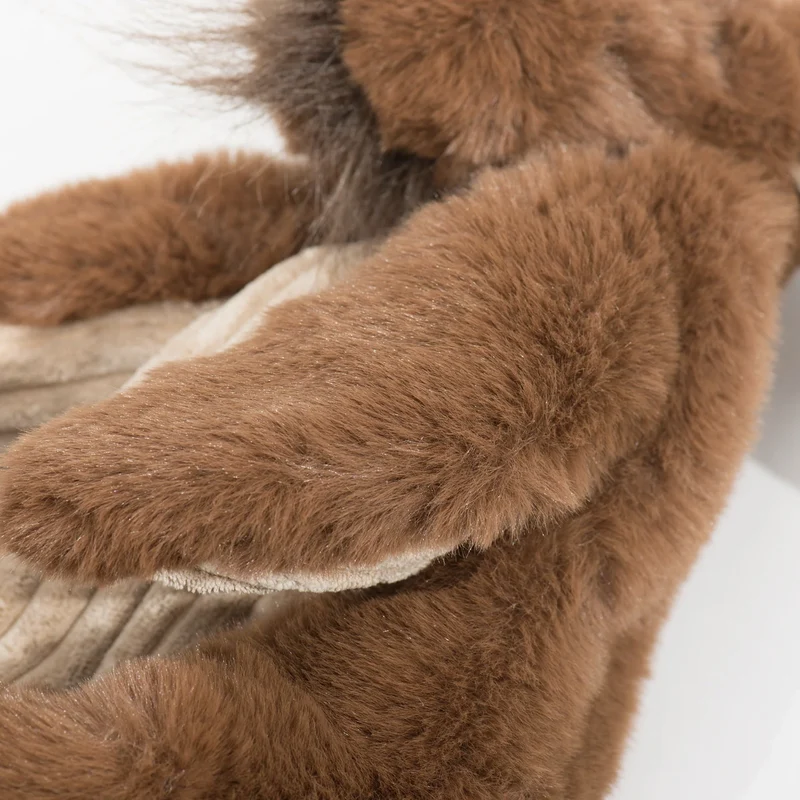 HuggleHounds X-Brace Maple Moose – Extra robustes Hundespielzeug mit Quietscher & Knisterpapier für starke Kauer