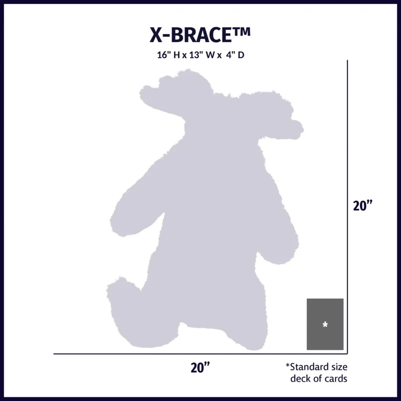 HuggleHounds X-Brace Maple Moose – Extra robustes Hundespielzeug mit Quietscher & Knisterpapier für starke Kauer