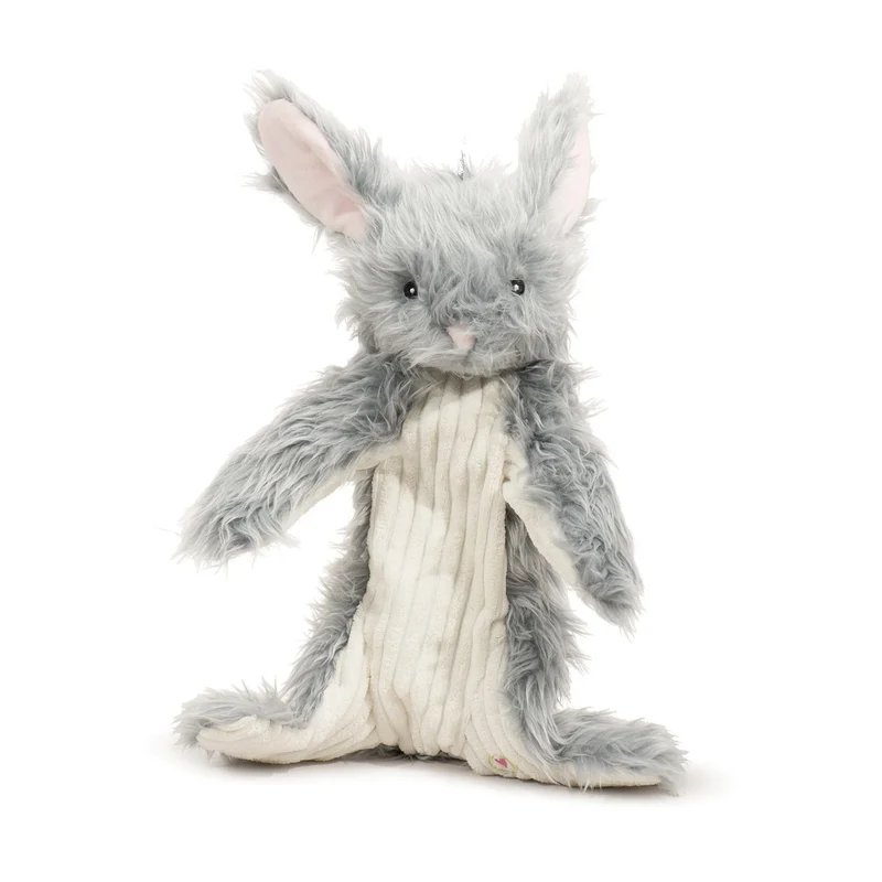 HuggleHounds X-Brace Birch Bunny – Extra robustes Plüschspielzeug mit verstärkter Naht für starke Kauer und intensive Spielfreude