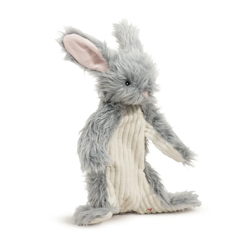 HuggleHounds X-Brace Birch Bunny – Extra robustes Plüschspielzeug mit verstärkter Naht für starke Kauer und intensive Spielfreude