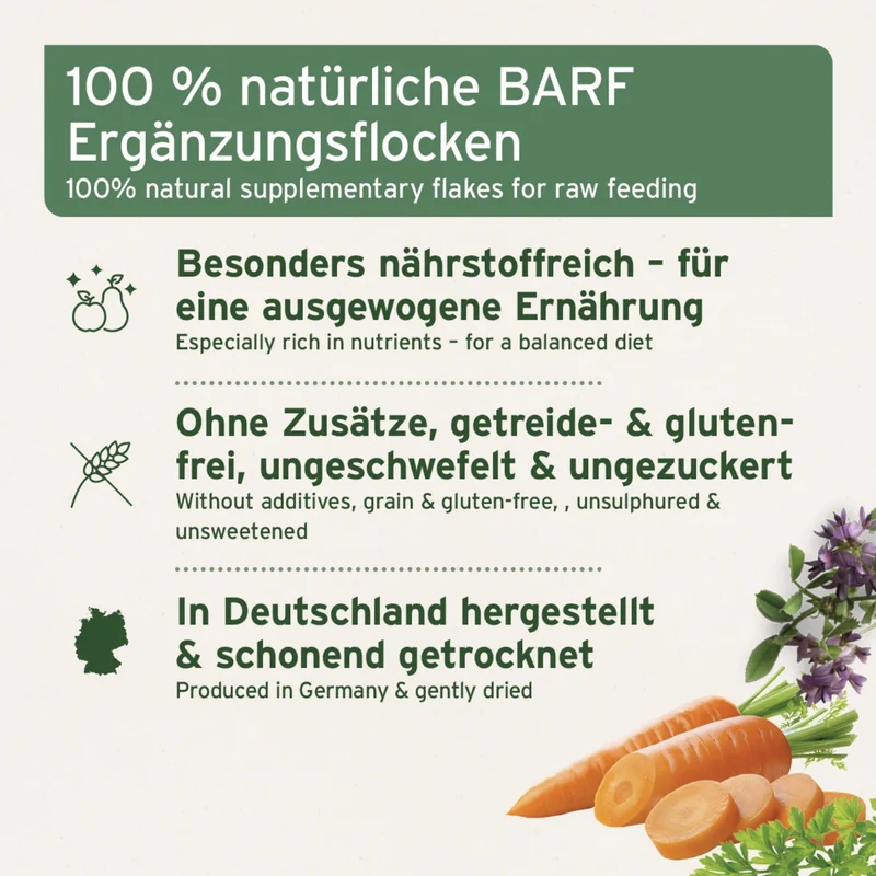 AniForte Gemüse-Kräuter Vielfalt – Natürliche BARF-Flocken für vitale Hunde